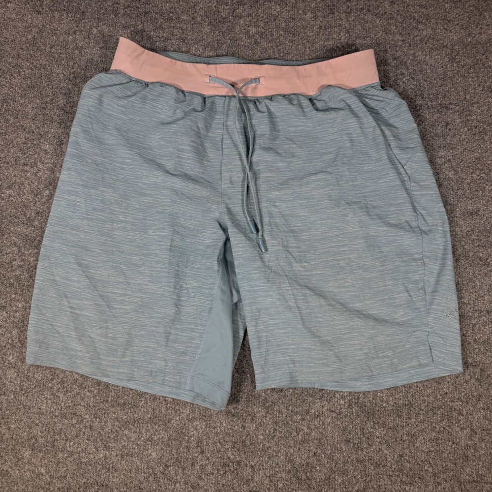 Lululemon Pace Breaker Shorts 9" Athletic Running Gym Large Blue Pink Mens